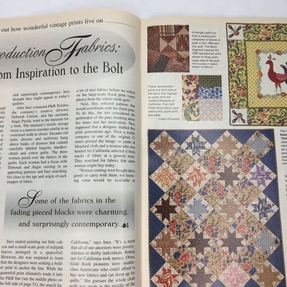 Vintage 1998 Traditional Quiltworks Magazine Lot Vol 1 Fabric Showcase Special - Picture 10 of 13